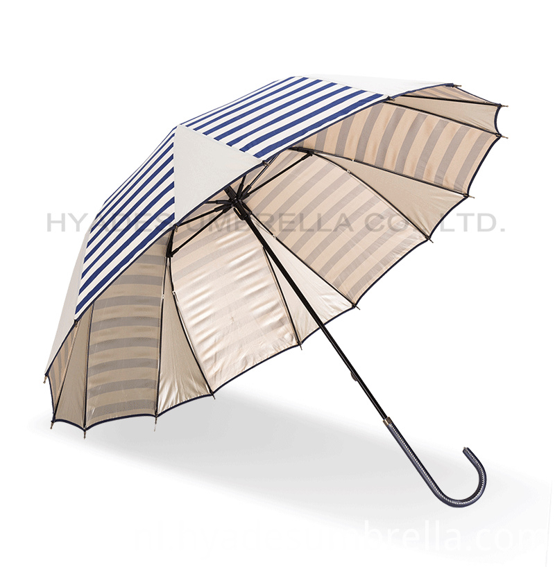 Unieke Navy Stripes Manual Open Straight Umbrella Unique Navy Stripes Manual Open Straight Umbrella